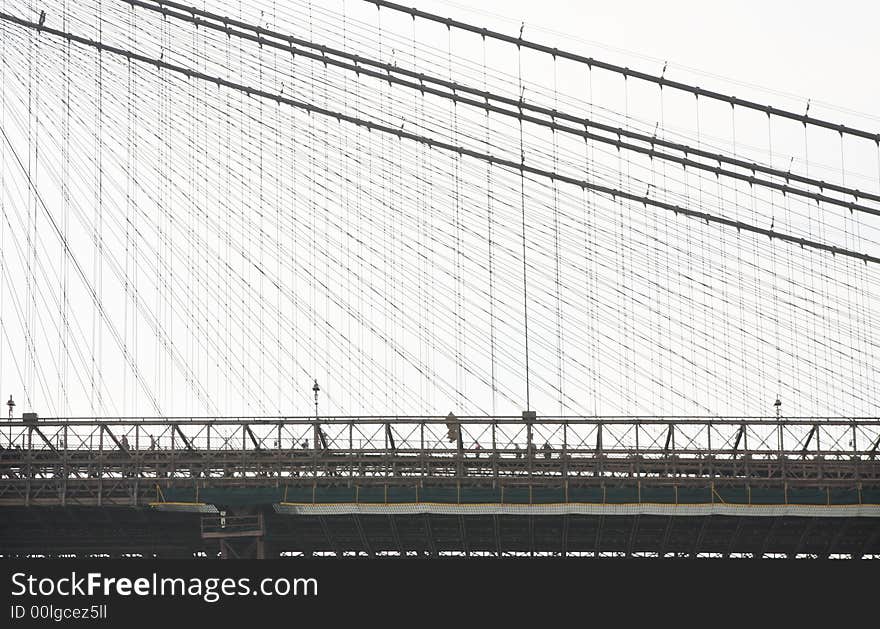 Close up of manhatten bridge