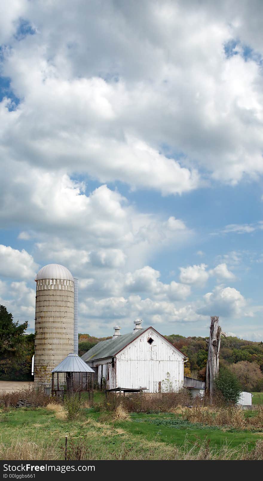 Farm Under Cloudy Sky