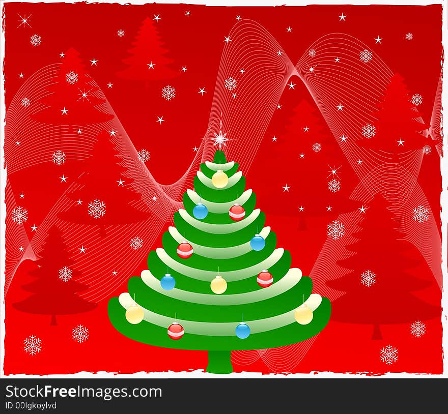 Abstract artistic Christmas decor vector background. Abstract artistic Christmas decor vector background