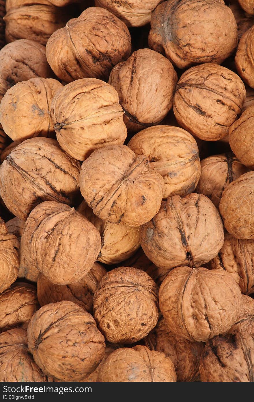 Walnuts background - healthy organic food