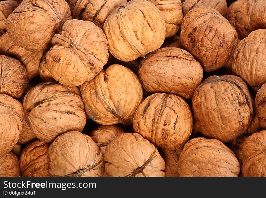 Walnuts background - healthy diet food