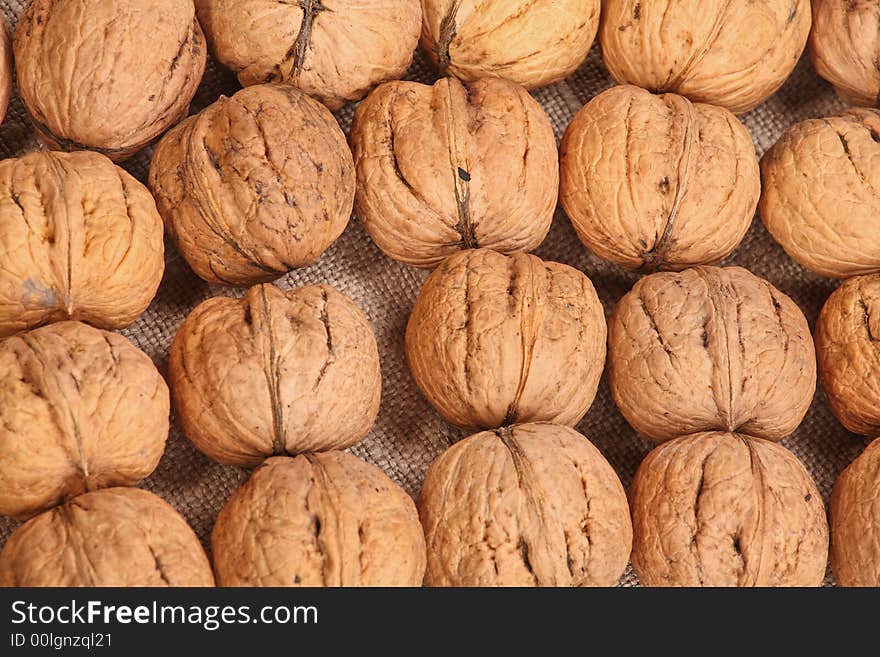 Walnuts background - healthy organic food