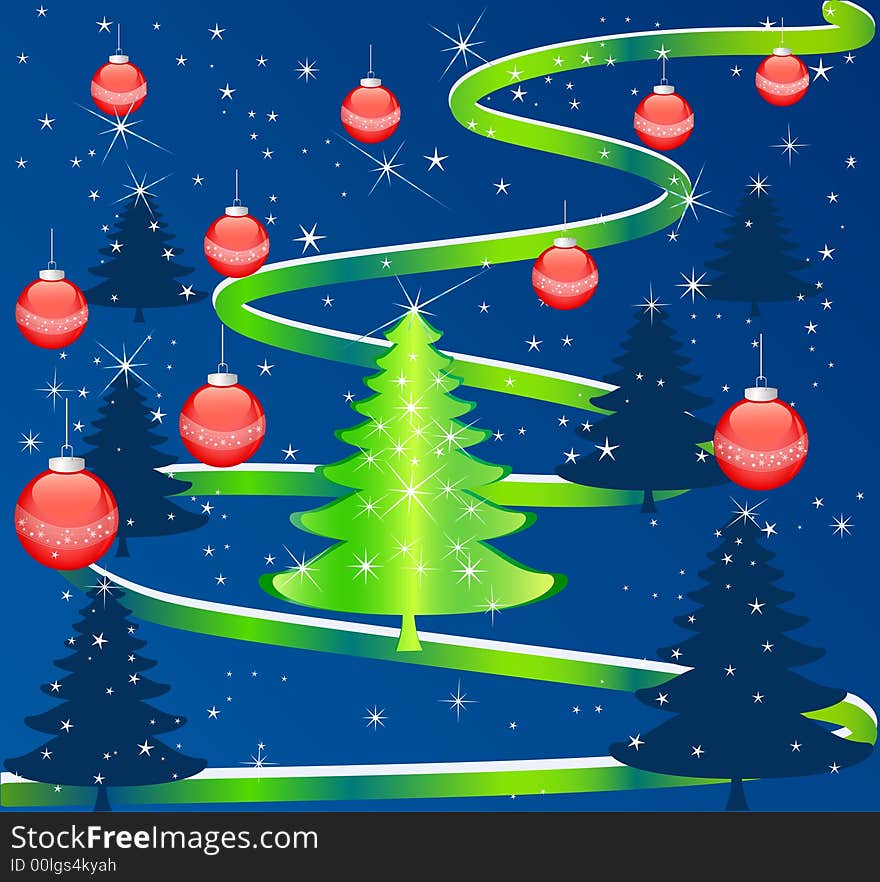 Christmas winter vector illust