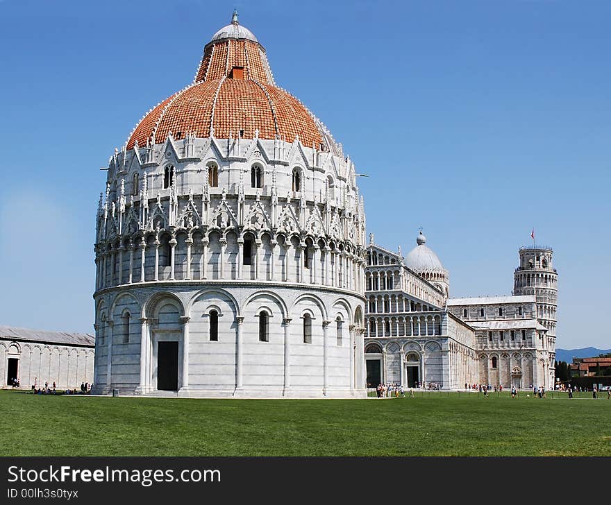 The general view of pisa basilica. The general view of pisa basilica