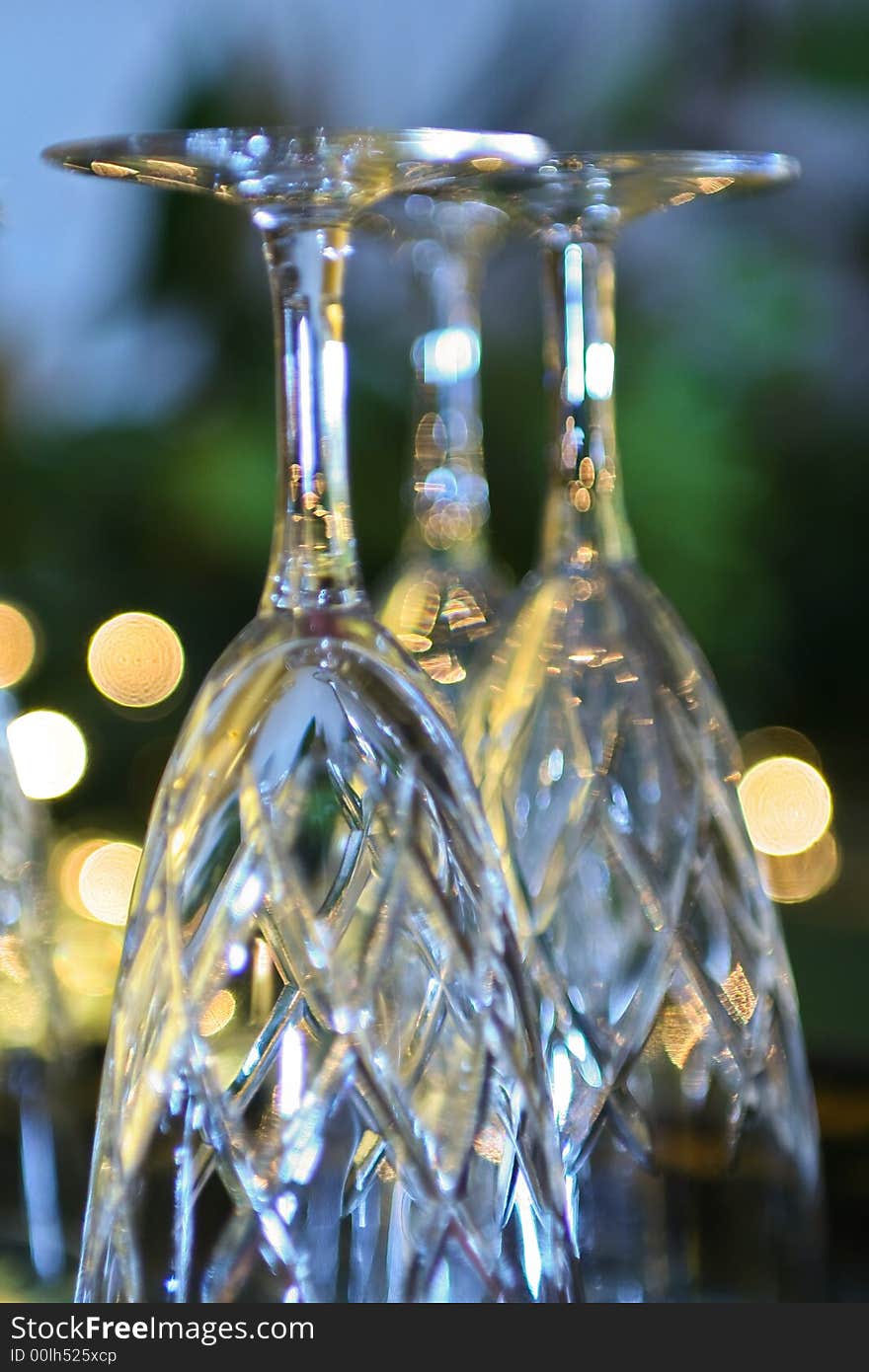 Closeup of champagne glasses against a blurred background. Closeup of champagne glasses against a blurred background