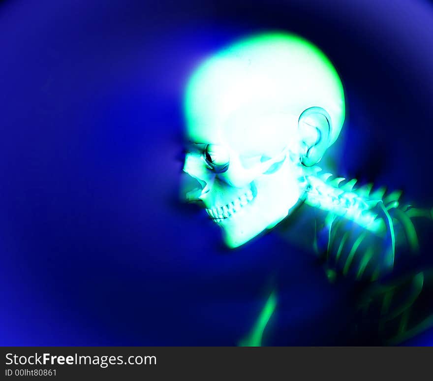 An abstract x ray image of a person in which you can see the skeleton. A suitable medical or Halloween based image. An abstract x ray image of a person in which you can see the skeleton. A suitable medical or Halloween based image.