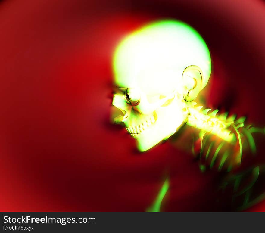 An abstract x ray image of a person in which you can see the skeleton. A suitable medical or Halloween based image. An abstract x ray image of a person in which you can see the skeleton. A suitable medical or Halloween based image.