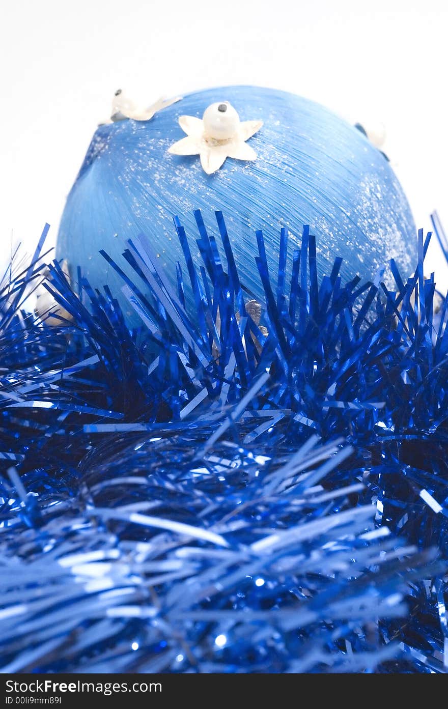 Blue Christmas tree bulb's with blue decorations. Blue Christmas tree bulb's with blue decorations.