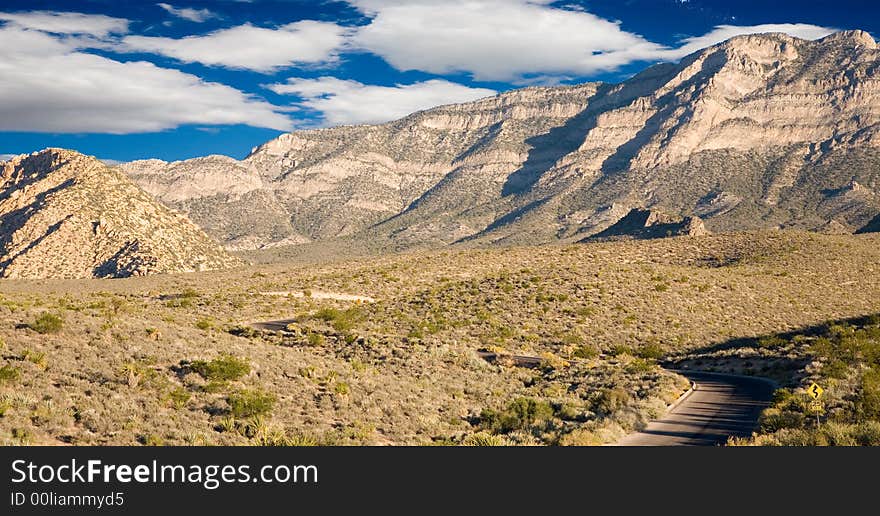 The mountains of Red Rock Canyon, Nevada early in the morning.