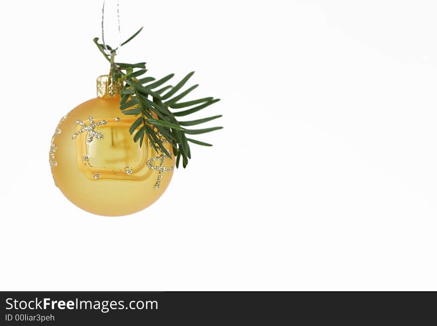 Orange christmas ball. Christmas decoration