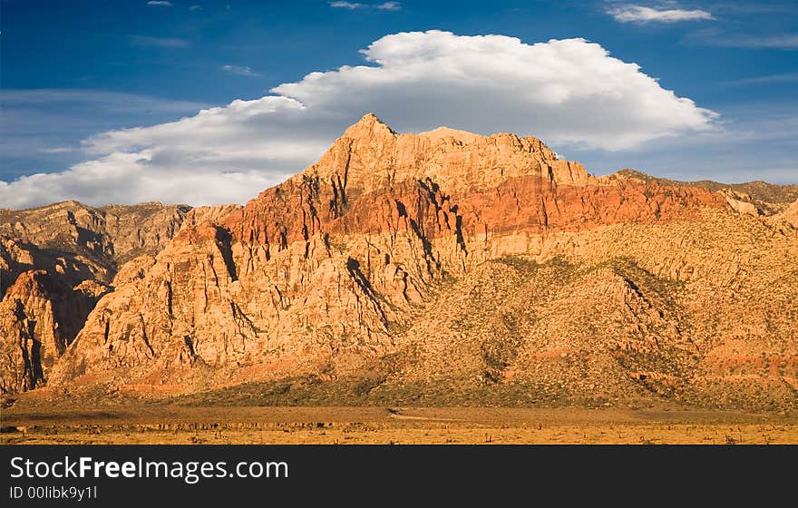 The mountains of Red Rock Canyon, Nevada early in the morning.