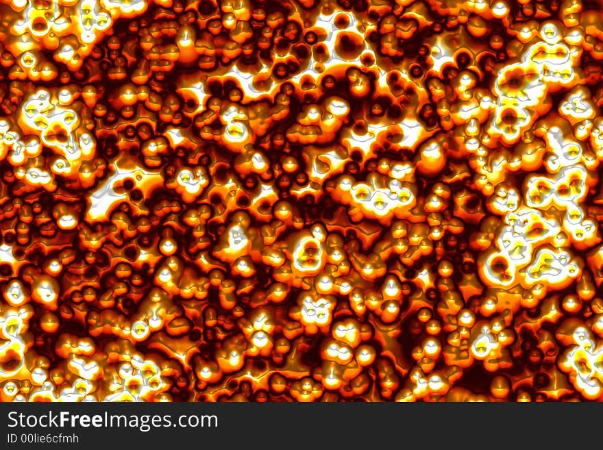 Simulated gold bearings in random pattern