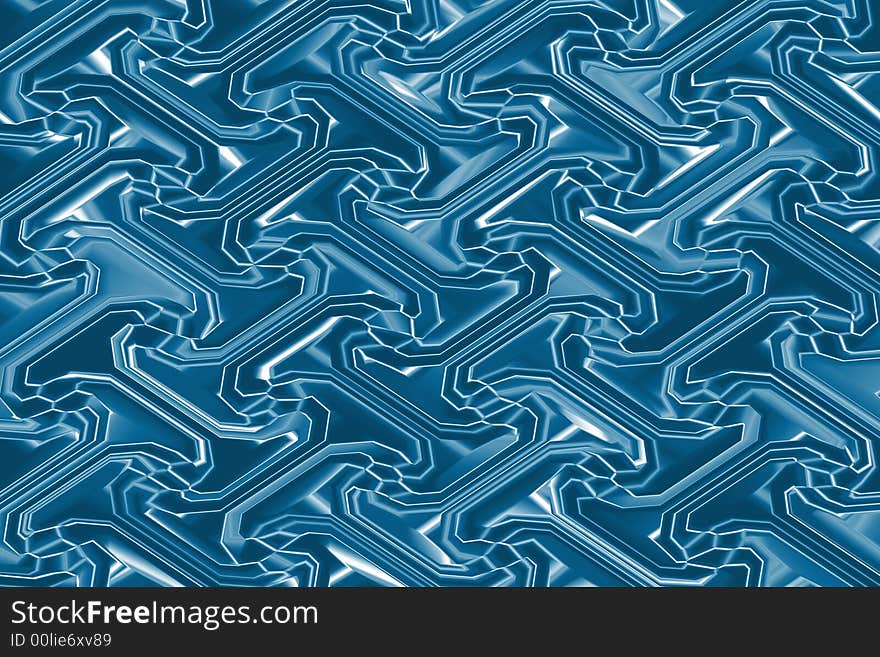 Simulated pattern of blue beams