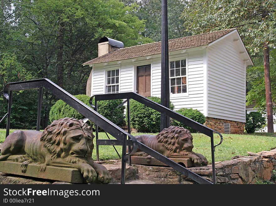 Lions Guarding Cottage