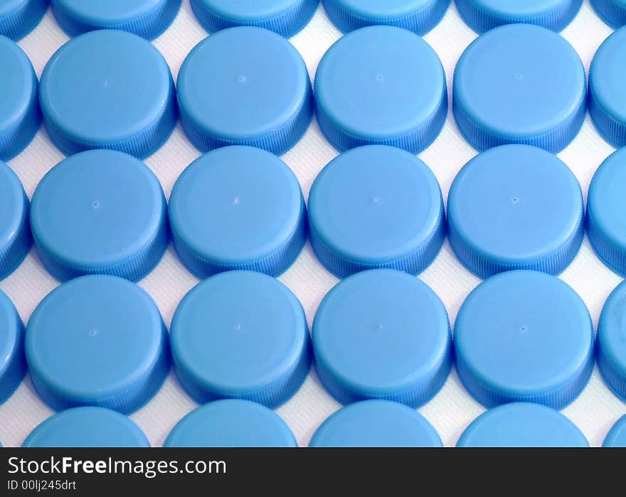 Blue Water Bottle Caps