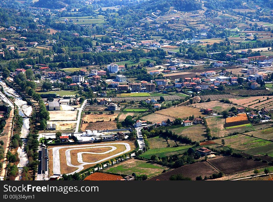 Valcomino view from the top of the mountain. Valcomino view from the top of the mountain