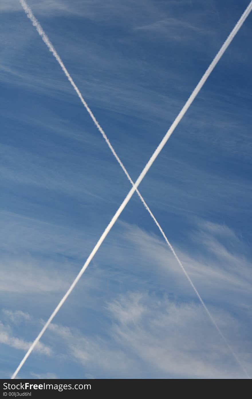 X in sky two plane flight acrross