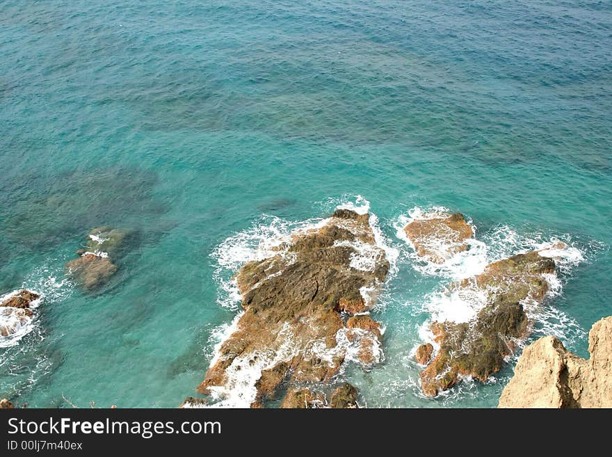 High cliff view