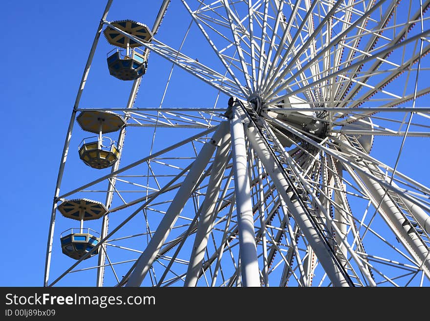 Attraction on fairground in Prague. Czech republic