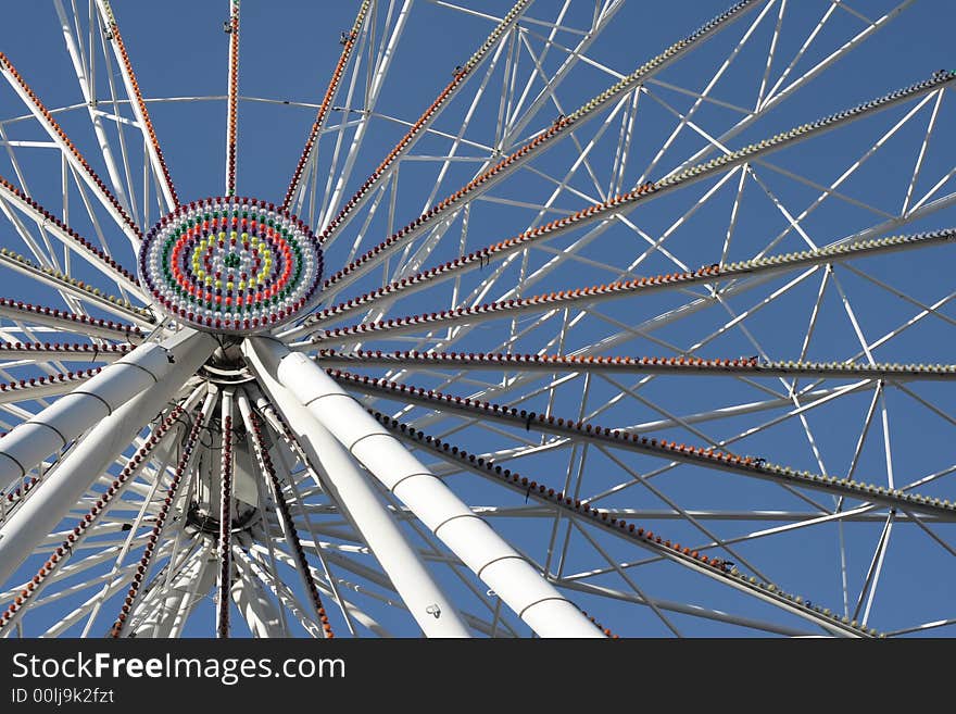 Attraction on fairground in Prague. Czech republic