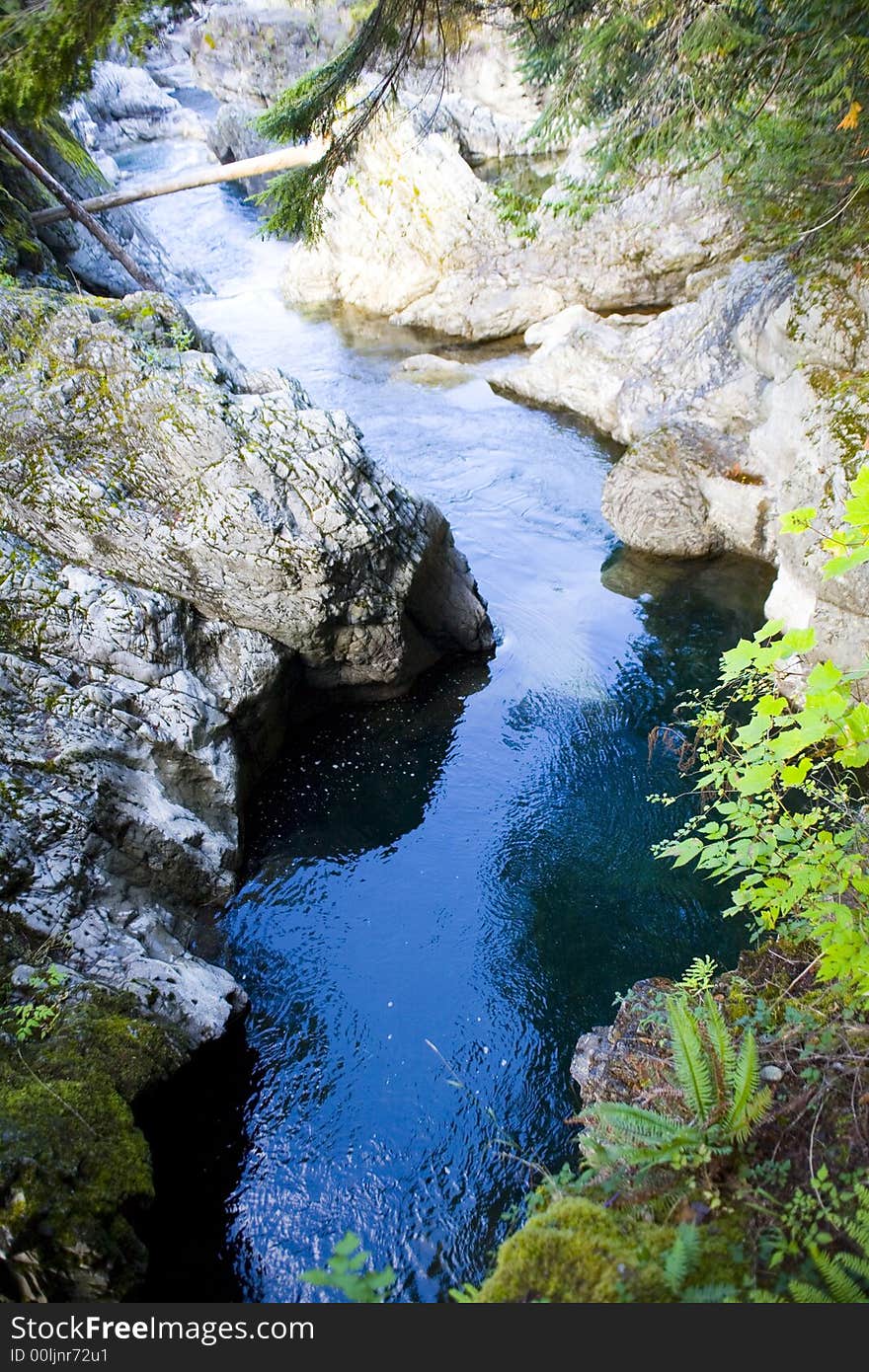 Wide angle shot of tofino falls at day time. Wide angle shot of tofino falls at day time