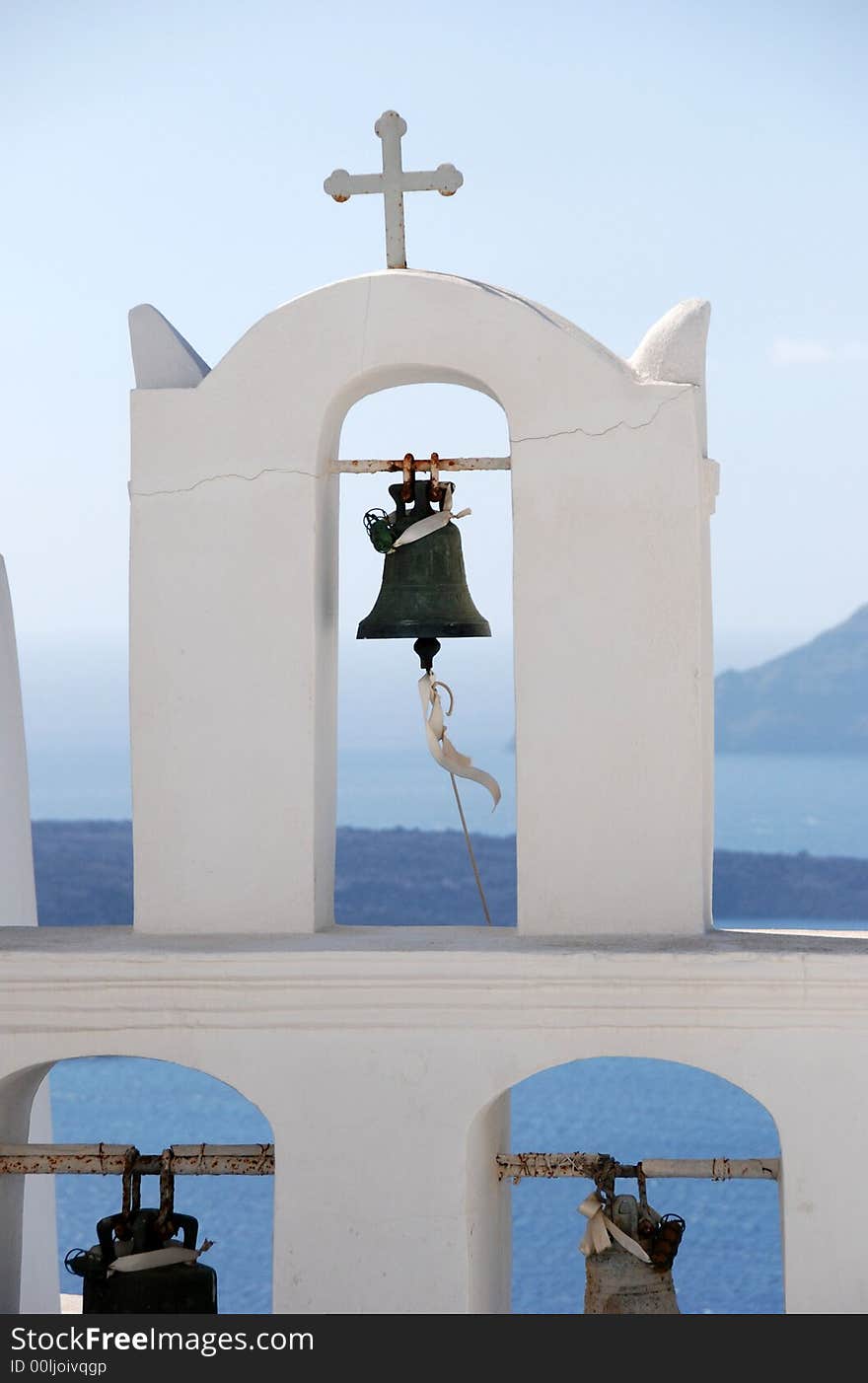 Churchbells and arches on the island of Santorini. Churchbells and arches on the island of Santorini