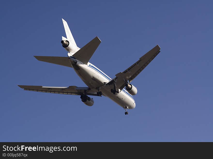 Passenger jet airplane on landing. Passenger jet airplane on landing