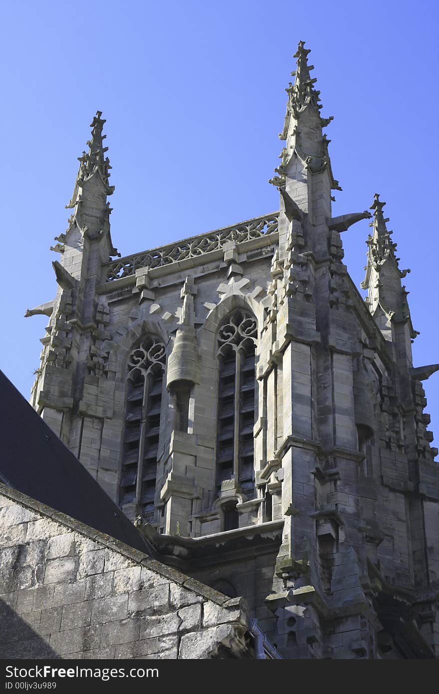 Lovely old church found along a small city in Normandy France. Lovely old church found along a small city in Normandy France