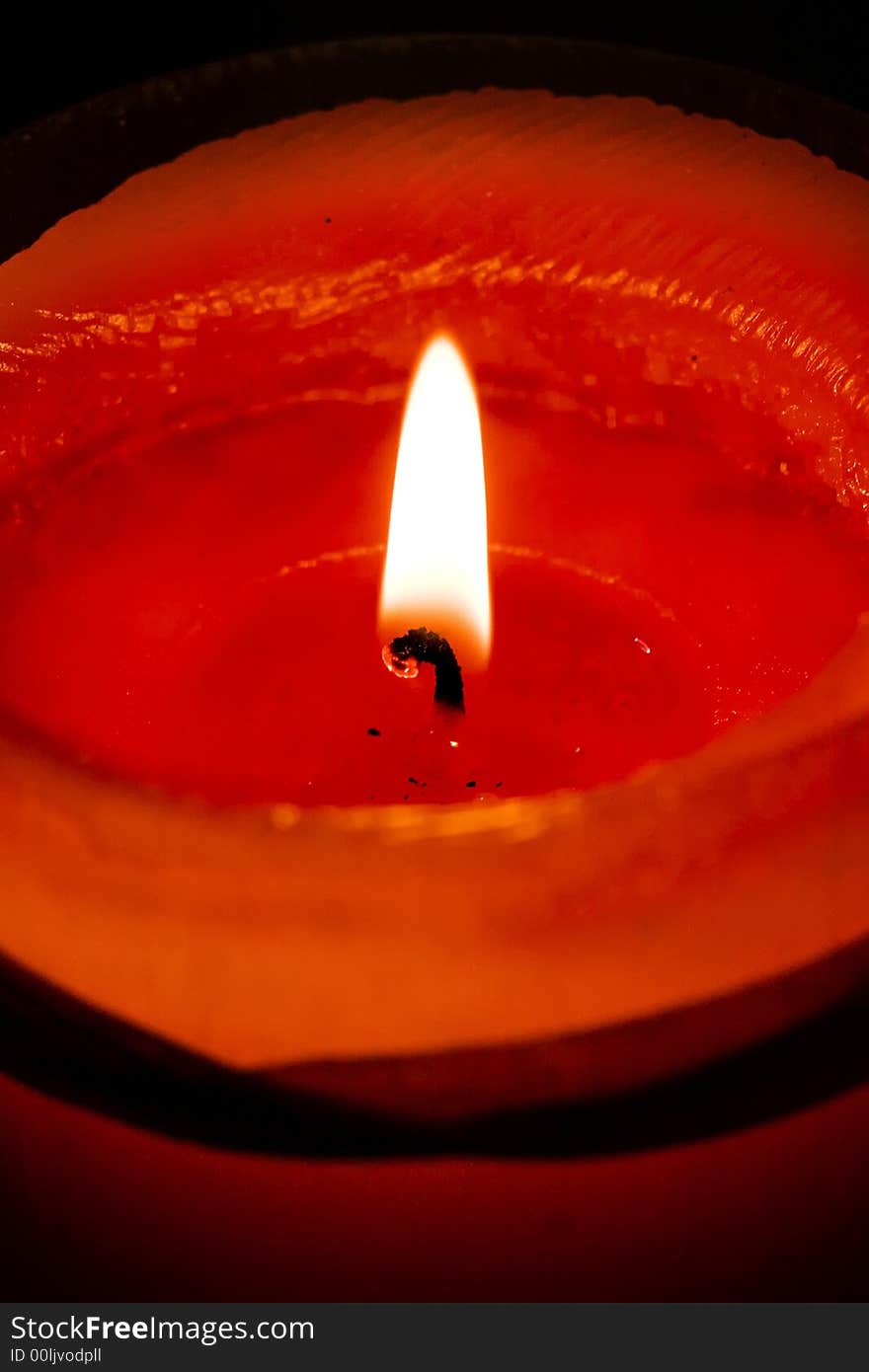 Close up of a candle flame