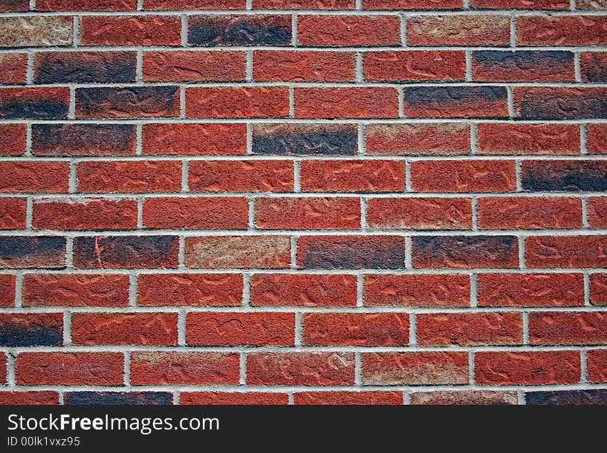 Brick wall with various red color. Brick wall with various red color.