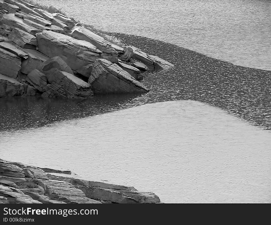 Wind and drizzle on blue ridge reservoir, northern arizona. Wind and drizzle on blue ridge reservoir, northern arizona