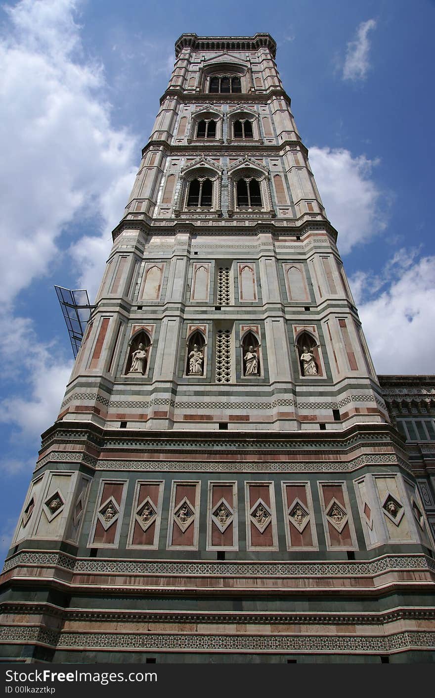 The bell tower of the Duomo in Florence Italy