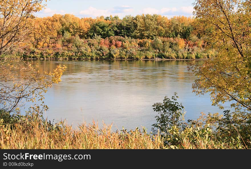 Autumn River Framed