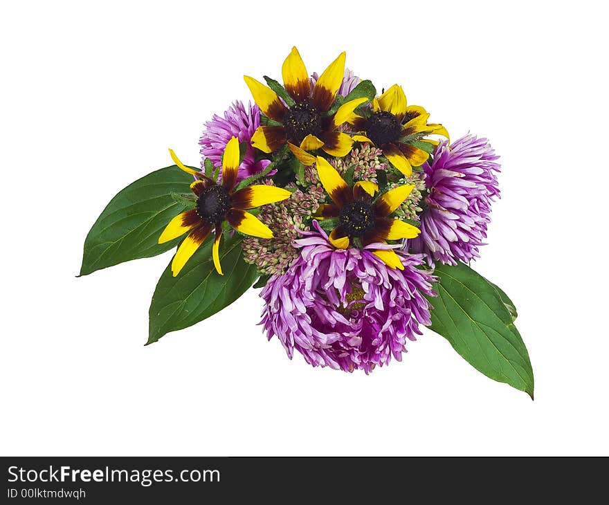 Bouquet isolated on the white background. Bouquet isolated on the white background