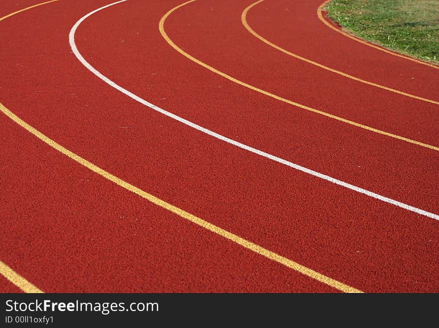 Some red Lanes from a Running track