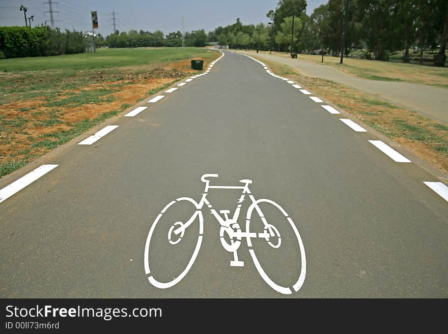 Cyclelane sign on tarmac