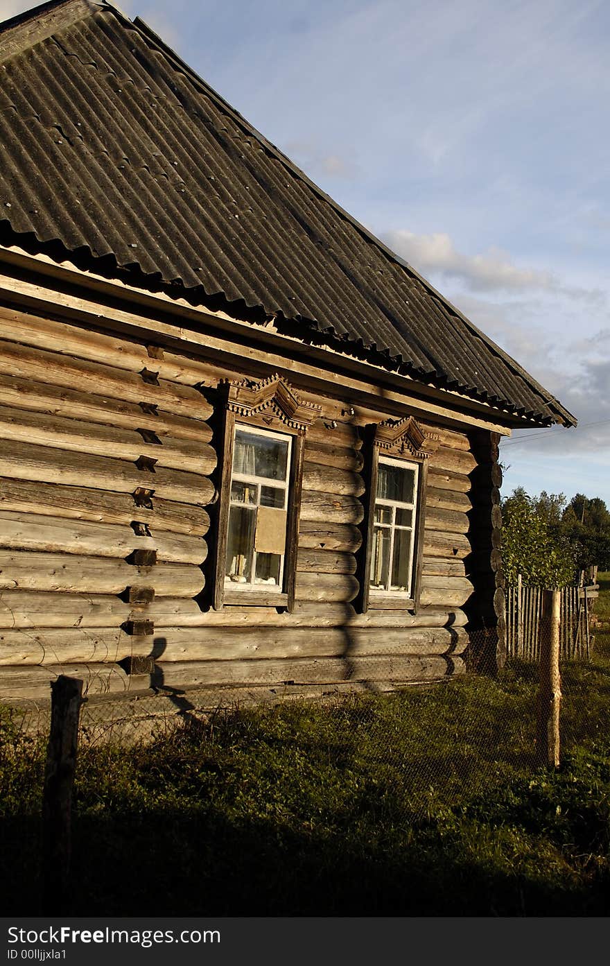 The countryhouse in russian village near Pskov. Russia.