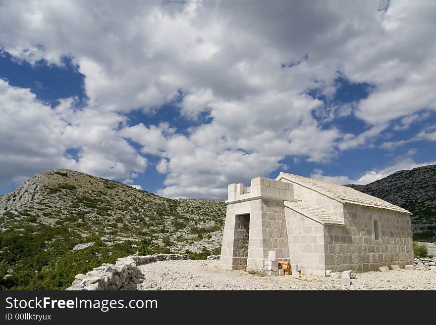 The church in national park Biokovo (Croatia). The church in national park Biokovo (Croatia)