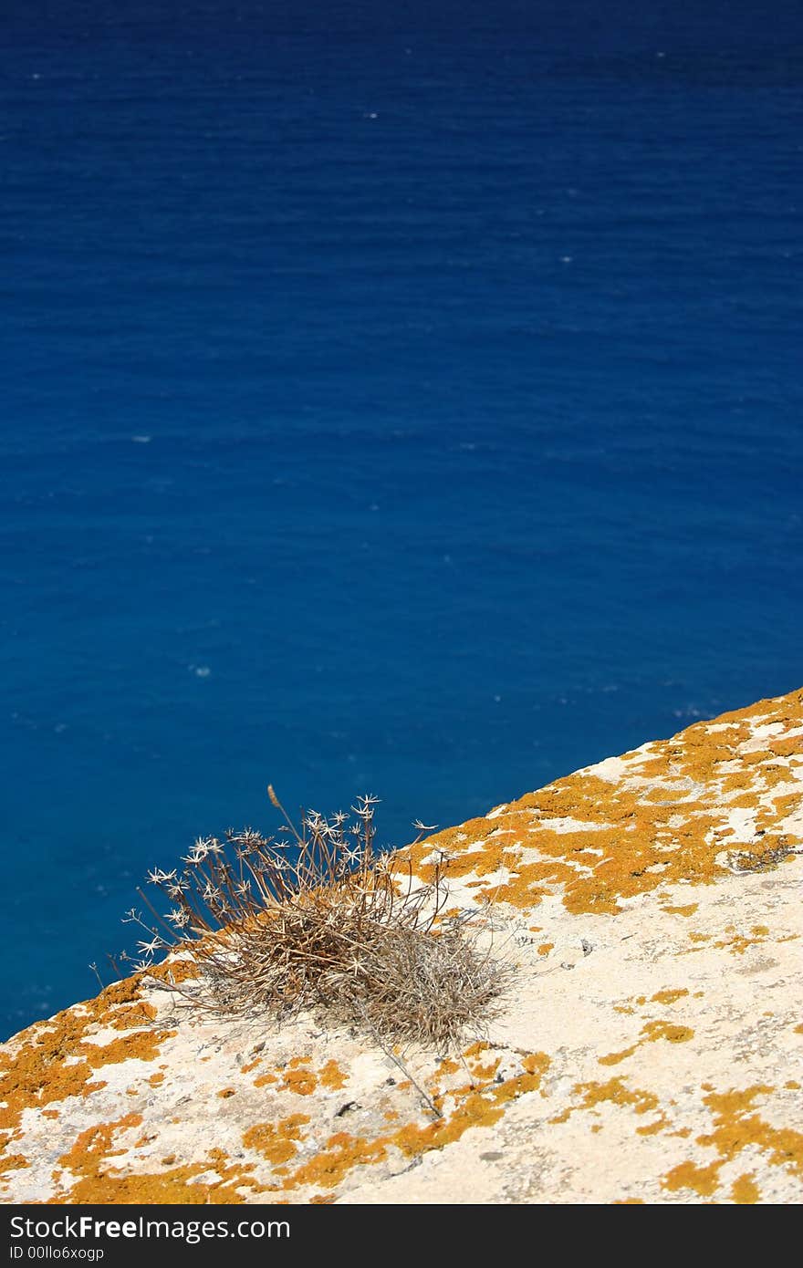 Beautiful deep blue water viewed from a lookout tower. Beautiful deep blue water viewed from a lookout tower