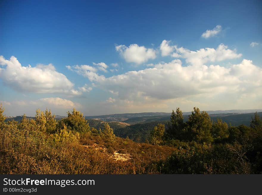 Israeli autumn landscape, Jerusalem area