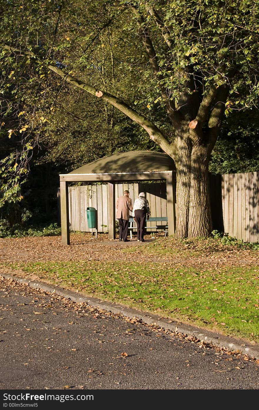 Grandparents in the park