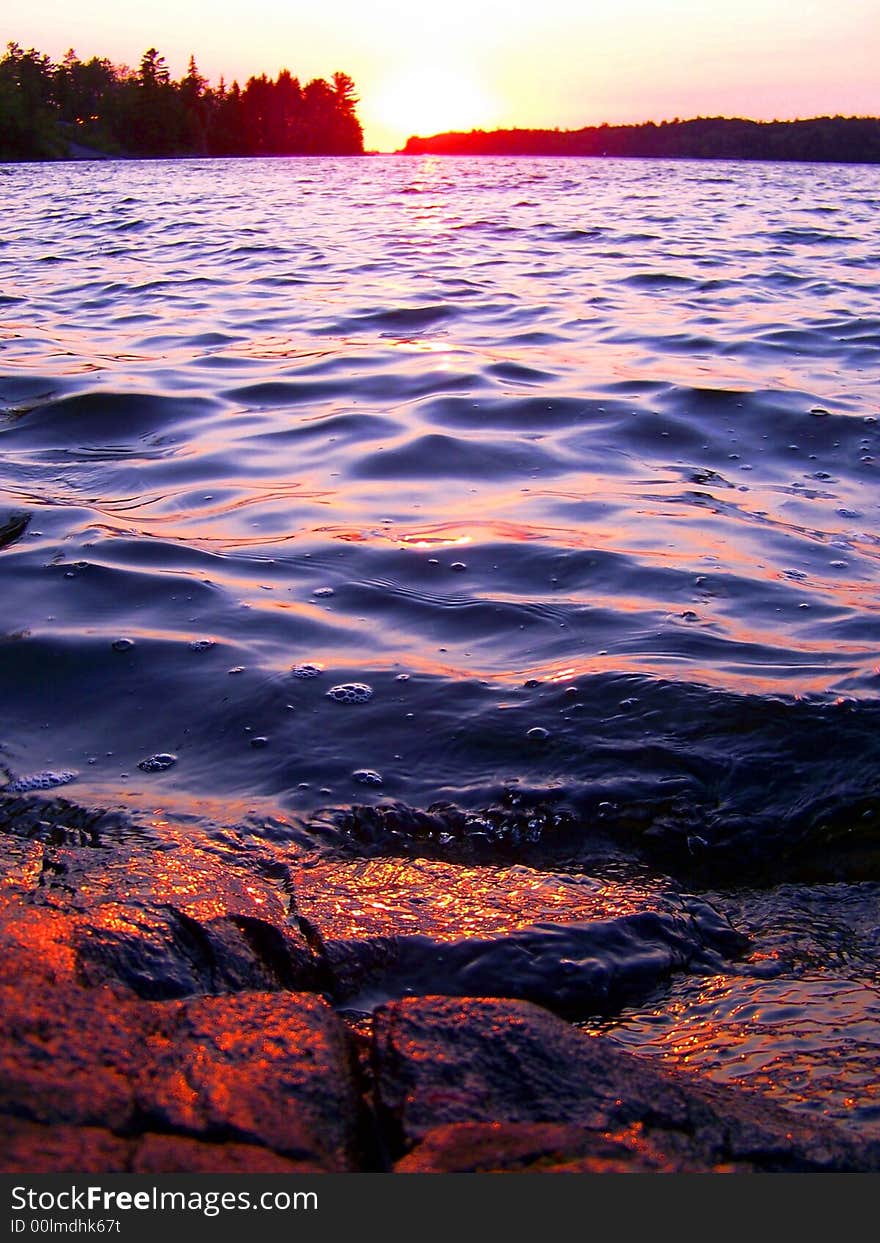 The Rocky Shore Sunset