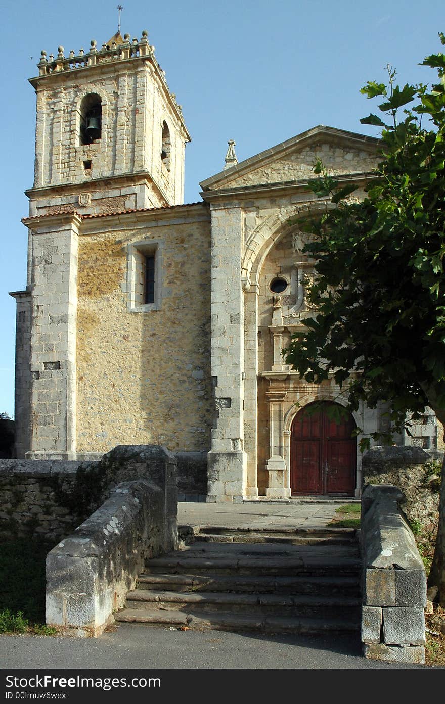 Stairs leading to an old Church in Spain. Stairs leading to an old Church in Spain