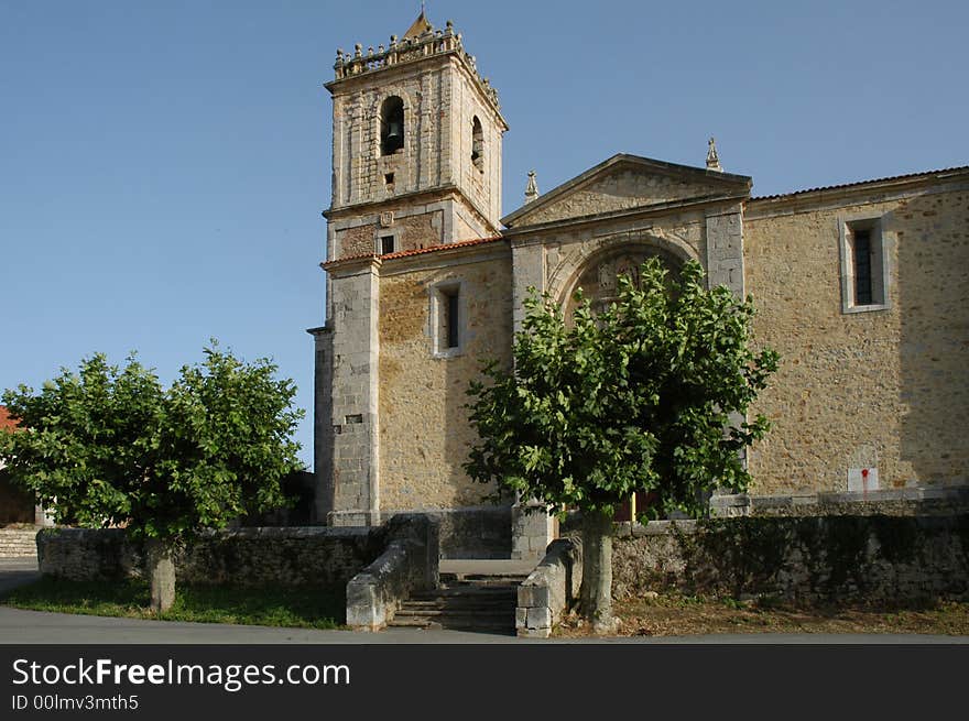 Stairs leading to an old Church in Spain. Stairs leading to an old Church in Spain