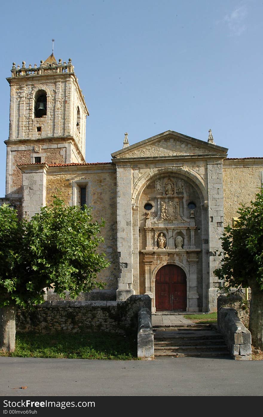 Stairs leading to an old Church in Spain. Stairs leading to an old Church in Spain