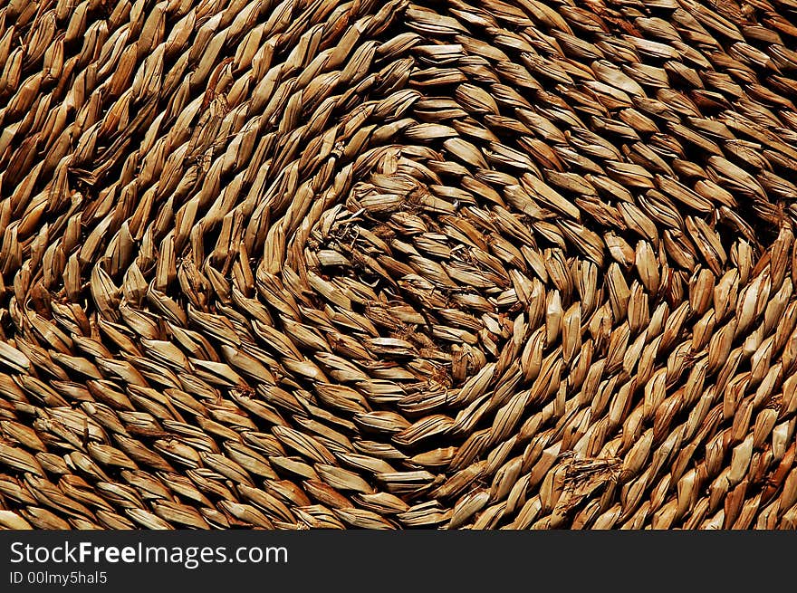 A Close Up of A Straw Mat Texture. A Close Up of A Straw Mat Texture