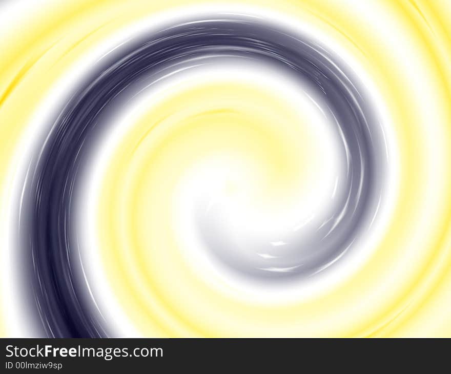 Generated fractal graphic - Grey and yellow spiral