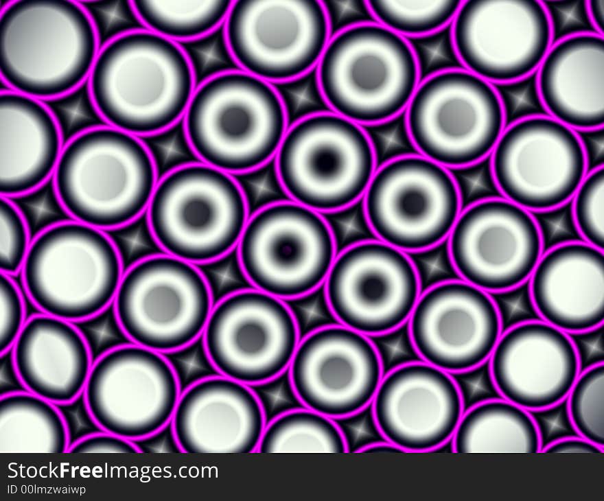 Generated fractal graphic - Violet circles