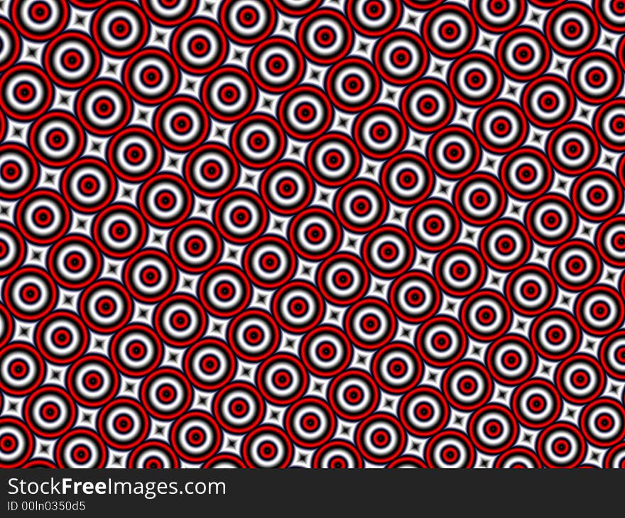 Generated fractal graphic - Red circle background