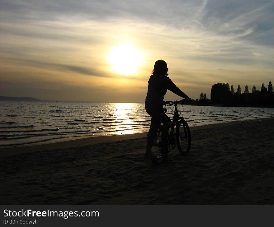 Sunset on the river Volga in Fall. Sunset on the river Volga in Fall